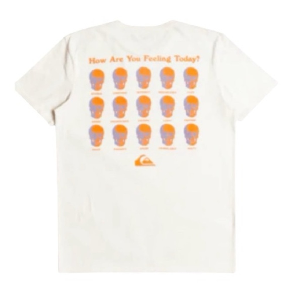 Quiksilver Tee Medium Antique White Organic Cotton Slim Fit BNWT